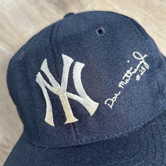 Vintage New York Yankees Hat Don‎ Mattingly #23 Snapback MLB AJD Blue Cap - Picture 5 of 9